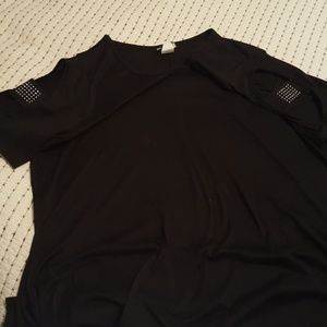 Black cold shoulder shirt
